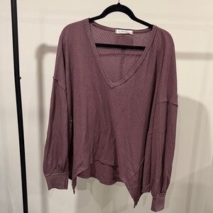 We The Free Purple Long Sleeve Top